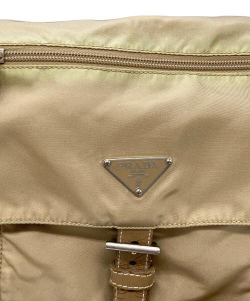 PRADA（プラダ）PRADA (プラダ) ナイロンショルダーバッグ ベージュの古着・服飾アイテム