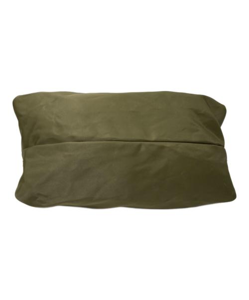 IL BISONTE（イル ビゾンテ）IL BISONTE (イル ビゾンテ) ナイロンレザーショルダーバッグ グリーン×ブラウンの古着・服飾アイテム