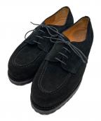 Jalan Sriwijayaジャランスリウァヤ）の古着「ブラックスエード Uチップ シューズ」｜ブラック