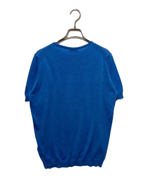 JOHN SMEDLEY（ジョンスメドレー）JOHN SMEDLEY (ジョンスメドレー) 半袖ニット ブルー サイズ:Mの古着・服飾アイテム