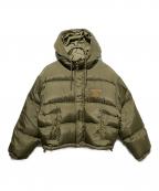 CELINEセリーヌ）の古着「クロップドトリオンフダウンジャケット」｜オリーブ
