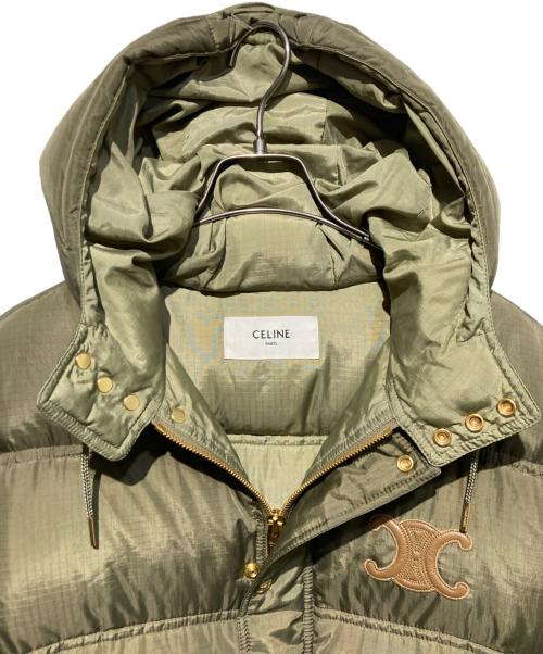 CELINE（セリーヌ）CELINE (セリーヌ) クロップドトリオンフダウンジャケット オリーブ サイズ:34の古着・服飾アイテム