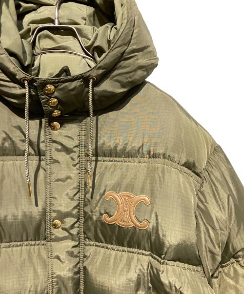 CELINE（セリーヌ）CELINE (セリーヌ) クロップドトリオンフダウンジャケット オリーブ サイズ:34の古着・服飾アイテム