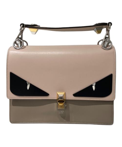 FENDI（フェンディ）FENDI (フェンディ) KAN Iモンスターハンドバッグ ピンク×ブラウン×ブルーの古着・服飾アイテム