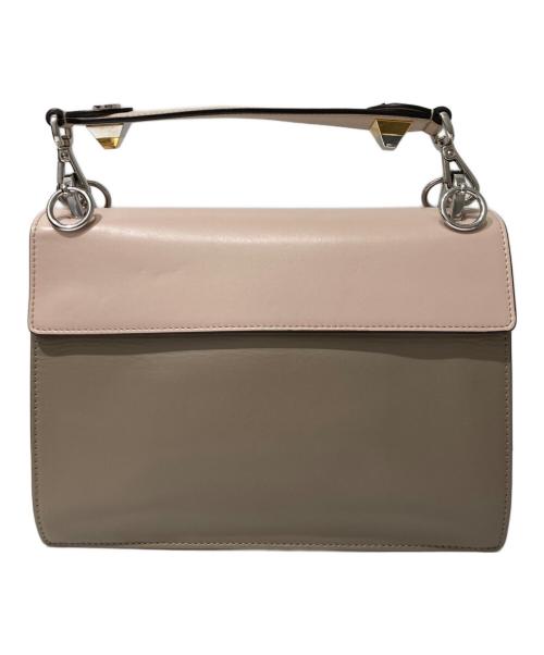 FENDI（フェンディ）FENDI (フェンディ) KAN Iモンスターハンドバッグ ピンク×ブラウン×ブルーの古着・服飾アイテム