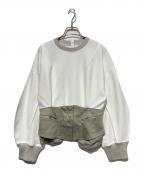 UN3D.アンスリード）の古着「CORSET DETAIL TOP」｜ホワイト×カーキ