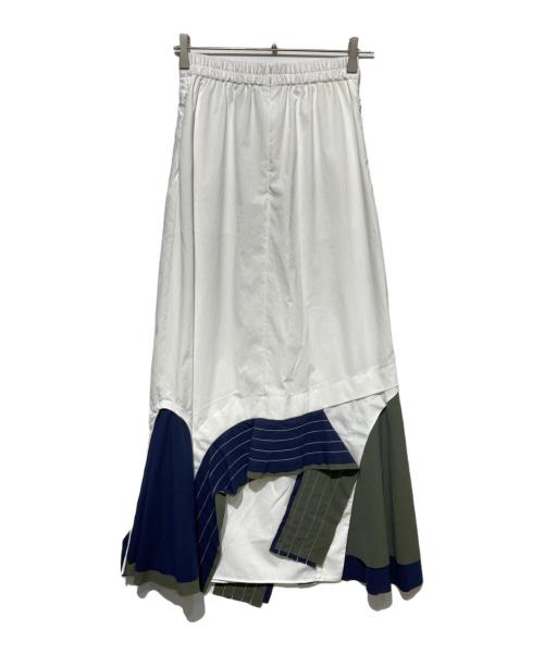 UN3D.（アンスリード）UN3D. (アンスリード) LAYER PARTS SK ホワイト×カーキ サイズ:38の古着・服飾アイテム