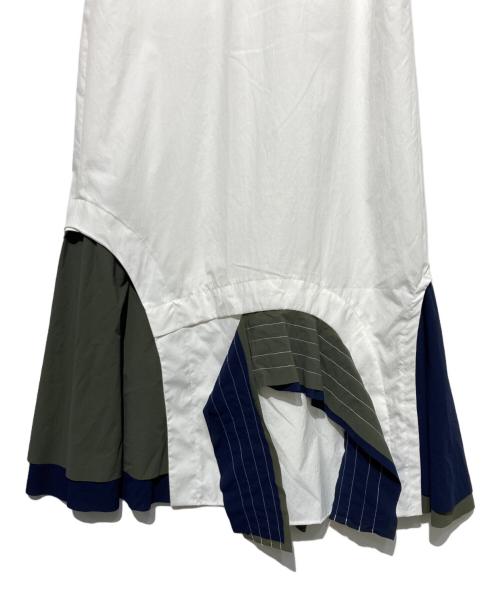UN3D.（アンスリード）UN3D. (アンスリード) LAYER PARTS SK ホワイト×カーキ サイズ:38の古着・服飾アイテム