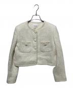 ERADIEエラディエ）の古着「Summer tweed Blaided trim Jacket」｜イエロー