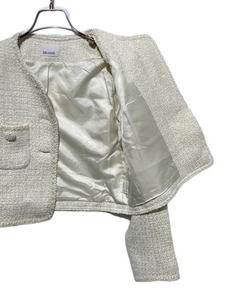 ERADIE（エラディエ）ERADIE (エラディエ) Summer tweed Blaided trim Jacket イエロー サイズ:freeの古着・服飾アイテム