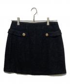 HER LIP TOハーリップトゥ）の古着「Royal Boucle Mini Skirt」｜ブラック