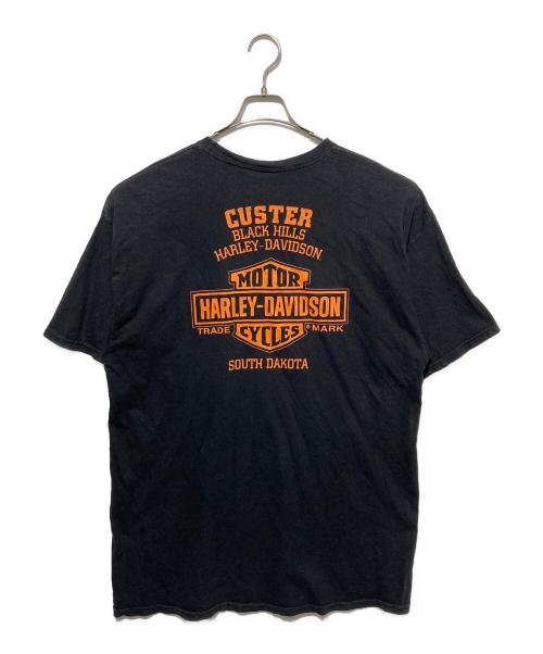 HARLEY-DAVIDSON（ハーレーダビッドソン）HARLEY-DAVIDSON (ハーレーダビッドソン) プリントTシャツ ブラック サイズ:2XLの古着・服飾アイテム