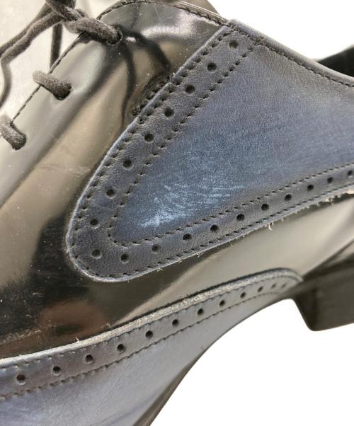 LANVIN（ランバン）LANVIN (ランバン) ブラックシャイニーバイカラーコンビ オックスフォード ドレスシューズ ネイビー サイズ:26cmの古着・服飾アイテム