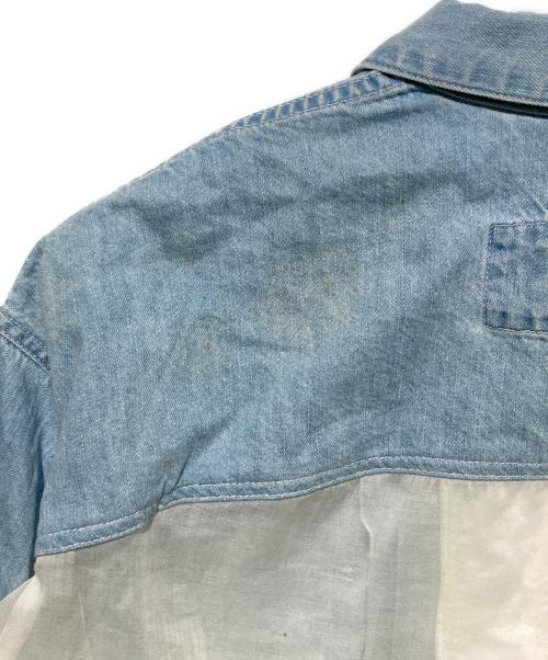 STUMBLY（スタンブリ―）STUMBLY (スタンブリ―) デニムオーガンジーコンビブルゾン ブルー サイズ:36の古着・服飾アイテム