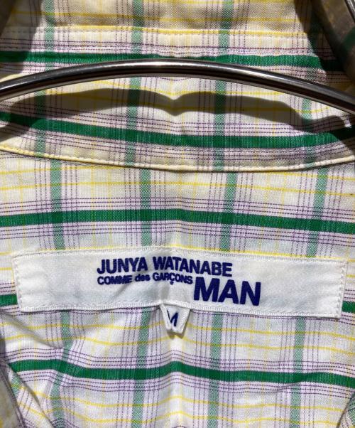 JUNYA WATANABE MAN（ジュンヤワタナベマン）JUNYA WATANABE MAN (ジュンヤワタナベマン) チェックシャツ イエロー×グリーン サイズ:Ｍの古着・服飾アイテム
