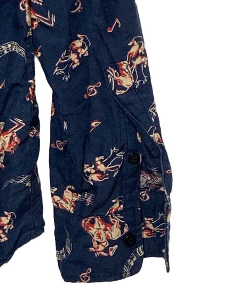 Thee Hysteric XXX（ジィ ヒステリックトリプルエックス）Thee Hysteric XXX (ジィ ヒステリックトリプルエックス) 総柄シャツ ネイビー サイズ:Ｓの古着・服飾アイテム