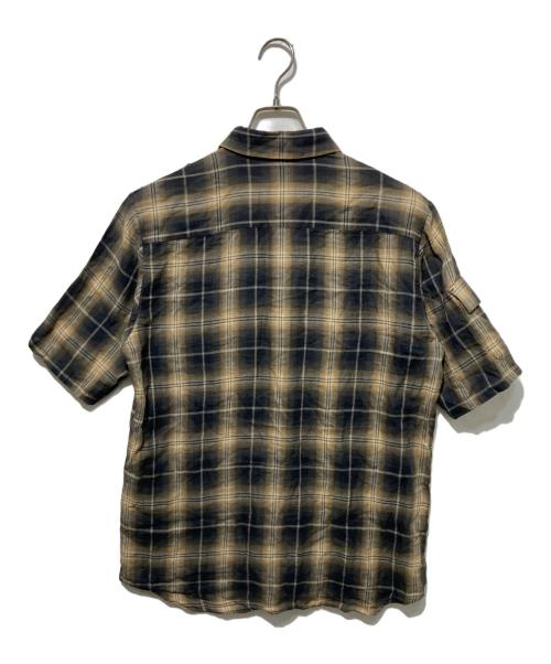 UNDERCOVER（アンダーカバー）UNDERCOVER (アンダーカバー) 半袖オンブレチェックシャツ ブラウン サイズ:3の古着・服飾アイテム