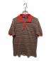 COMME des GARCONS JUNYA WATANABE MAN（コム デ ギャルソン ジュンヤ ワタナベ マン）の古着「ニットポロシャツ」｜レッド×ブラウン