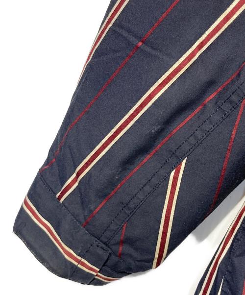 FRED PERRY（フレッドペリー）FRED PERRY (フレッドペリー) STRIPED SHORT FISHTAIL PARKA ネイビー サイズ:Sの古着・服飾アイテム