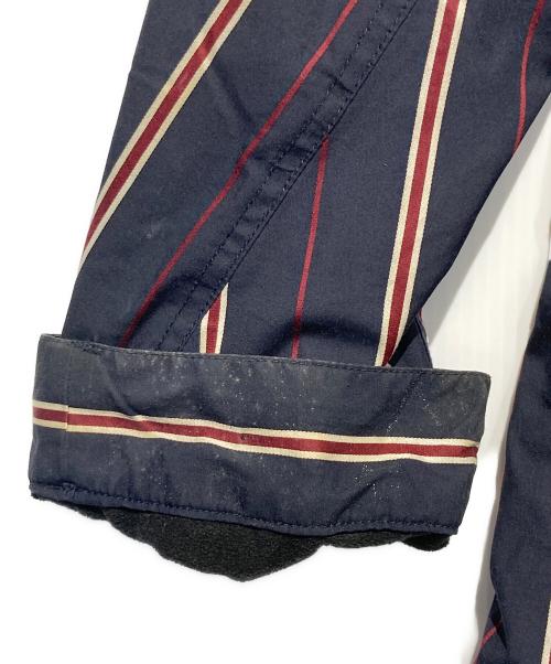 FRED PERRY（フレッドペリー）FRED PERRY (フレッドペリー) STRIPED SHORT FISHTAIL PARKA ネイビー サイズ:Sの古着・服飾アイテム