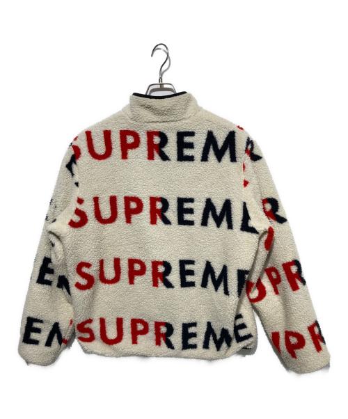SUPREME（シュプリーム）SUPREME (シュプリーム) Reversible Logo Fleece Jacket ホワイト×レッド サイズ:Mの古着・服飾アイテム