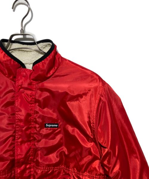 SUPREME（シュプリーム）SUPREME (シュプリーム) Reversible Logo Fleece Jacket ホワイト×レッド サイズ:Mの古着・服飾アイテム