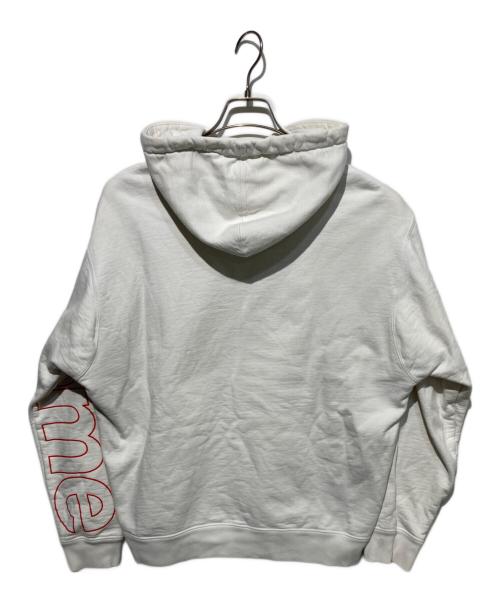 SUPREME（シュプリーム）SUPREME (シュプリーム) Reflective Hooded Sweatshirt ホワイト×レッド サイズ:Sの古着・服飾アイテム