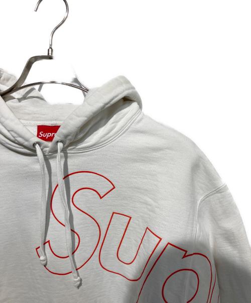 SUPREME（シュプリーム）SUPREME (シュプリーム) Reflective Hooded Sweatshirt ホワイト×レッド サイズ:Sの古着・服飾アイテム