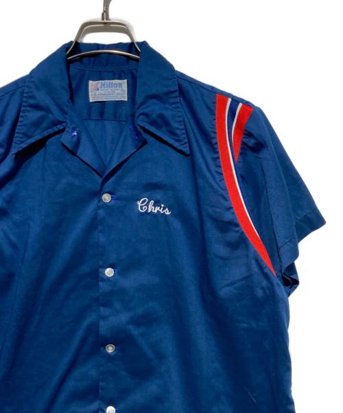Hilton（ヒルトン）Hilton (ヒルトン) ボーリングシャツ ネイビー サイズ:38の古着・服飾アイテム