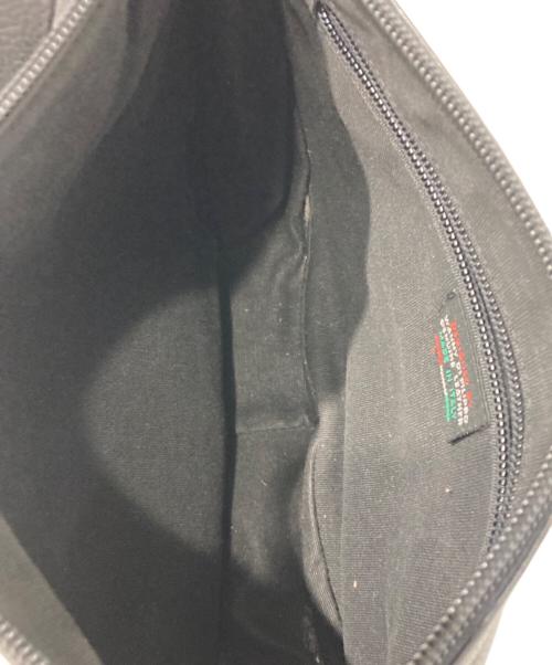 IL BISONTE（イル ビゾンテ）IL BISONTE (イル ビゾンテ) レザーショルダーバッグ ブラックの古着・服飾アイテム