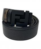 FENDIフェンディ）の古着「リバーシブルズッカベルト」｜ブラック×ブラウン