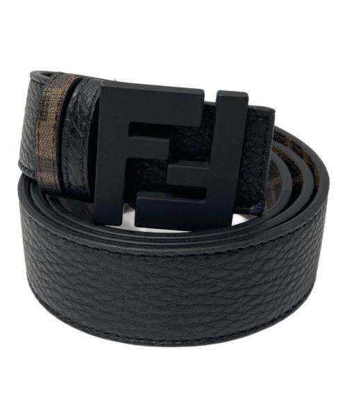 FENDI（フェンディ）FENDI (フェンディ) リバーシブルズッカベルト ブラック×ブラウンの古着・服飾アイテム