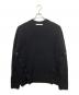 JOHN LAWRENCE SULLIVAN（ジョン ローレンス サリバン）の古着「FRONT SIDE BUTTONED CN SWEATER」｜ブラック
