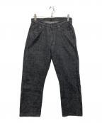 FULLCOUNTフルカウント）の古着「Srtaight Black Selvedge Denim」｜ブラック