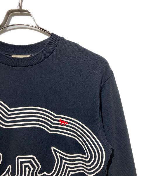 maison kitsune（メゾンキツネ）maison kitsune (メゾンキツネ) ロゴスウェット ネイビー サイズ:Mの古着・服飾アイテム
