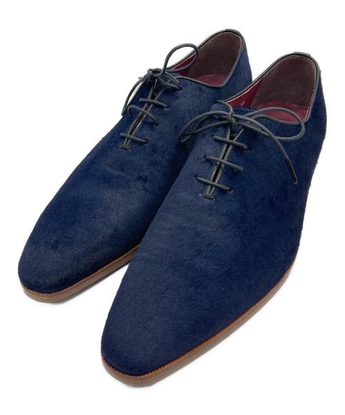 ZUO（-）Zuo (-) ハラコレースアップシューズ ネイビー サイズ:26の古着・服飾アイテム