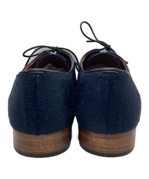 ZUO（-）Zuo (-) ハラコレースアップシューズ ネイビー サイズ:26の古着・服飾アイテム