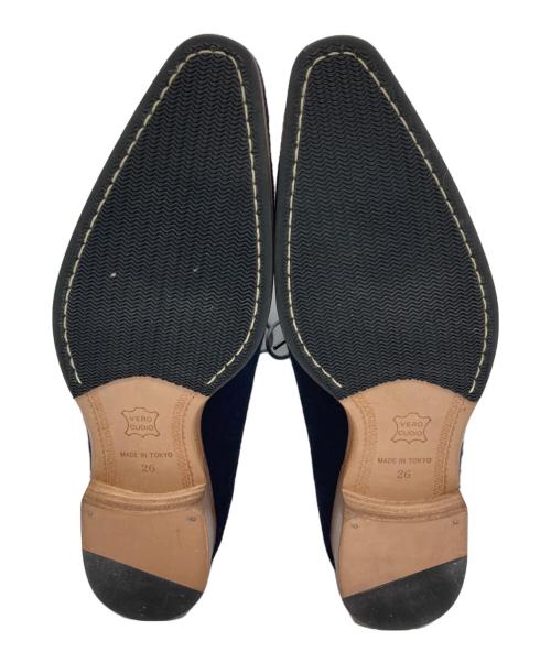 ZUO（-）Zuo (-) ハラコレースアップシューズ ネイビー サイズ:26の古着・服飾アイテム