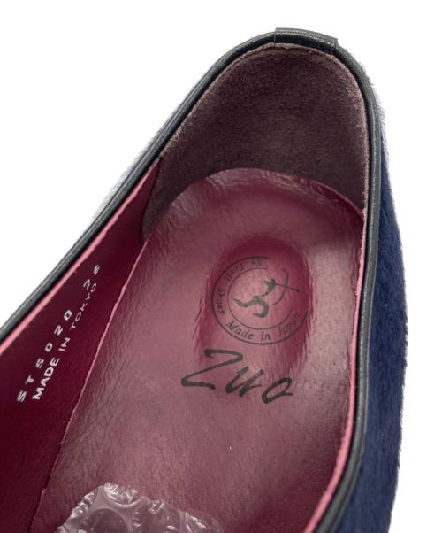 ZUO（-）Zuo (-) ハラコレースアップシューズ ネイビー サイズ:26の古着・服飾アイテム