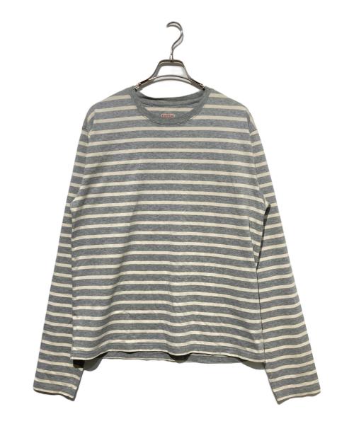 KAPITAL（キャピタル）KAPITAL (キャピタル) スマイルエルボーボーダーカットソー グレー サイズ:4の古着・服飾アイテム
