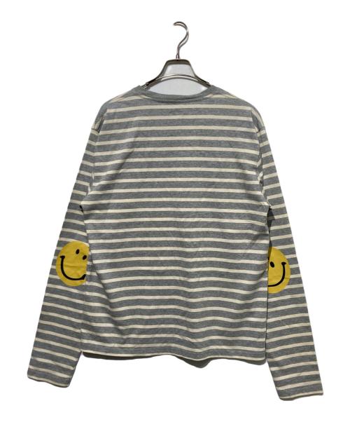 KAPITAL（キャピタル）KAPITAL (キャピタル) スマイルエルボーボーダーカットソー グレー サイズ:4の古着・服飾アイテム