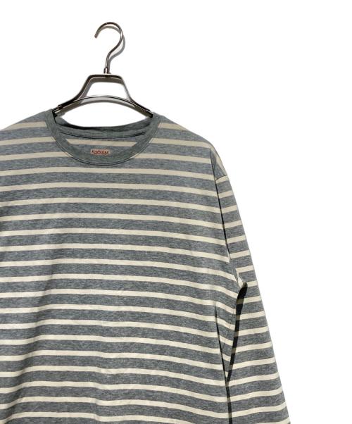 KAPITAL（キャピタル）KAPITAL (キャピタル) スマイルエルボーボーダーカットソー グレー サイズ:4の古着・服飾アイテム