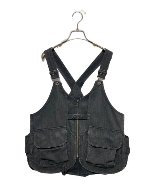 Snow peak（スノーピーク）snow peak (スノーピーク) TAKIBI Denim Vest ブラック サイズ:Sの古着・服飾アイテム
