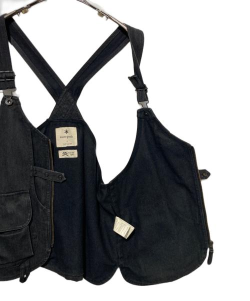 Snow peak（スノーピーク）snow peak (スノーピーク) TAKIBI Denim Vest ブラック サイズ:Sの古着・服飾アイテム