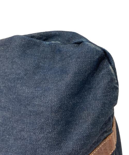 RRL（ダブルアールエル）RRL (ダブルアールエル) デニム×レザーバンドバッグ インディゴ×ブラウンの古着・服飾アイテム