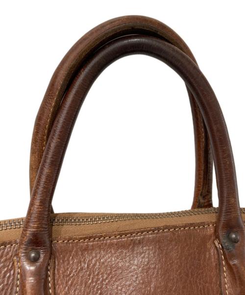 RRL（ダブルアールエル）RRL (ダブルアールエル) デニム×レザーバンドバッグ インディゴ×ブラウンの古着・服飾アイテム