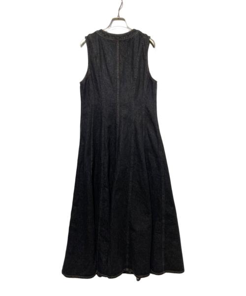 GRACE CONTINENTAL（グレースコンチネンタル）GRACE CONTINENTAL (（グレースコンチネンタル) デニムノースリーブロングワンピース ブラック サイズ:36の古着・服飾アイテム