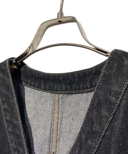 GRACE CONTINENTAL（グレースコンチネンタル）GRACE CONTINENTAL (（グレースコンチネンタル) デニムノースリーブロングワンピース ブラック サイズ:36の古着・服飾アイテム