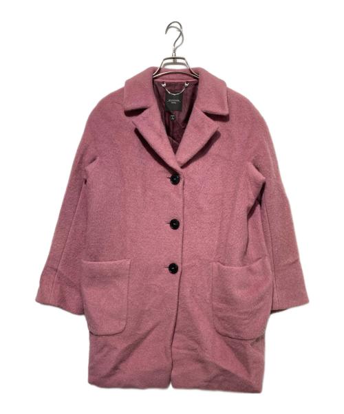 WEEKEND Max Mara（ウィークエンド マックスマーラ）Weekend Max Mara (ウィークエンド マックスマーラ) シャギーウールチェスターコート ピンク サイズ:38の古着・服飾アイテム