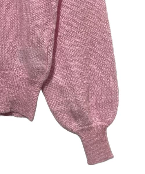 RED VALENTINO（レッドヴァレンティノ）RED VALENTINO (レッドヴァレンティノ) シアー切替ニット ピンク サイズ:XSの古着・服飾アイテム